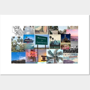 california aesthetic collage Posters and Art